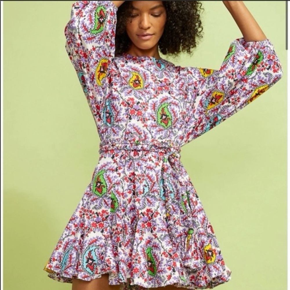 Rhode Purple Paisley Ella Dress